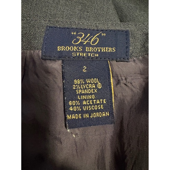 Brooks Brothers 346 Grey Stretch Wool Pencil Skirt Career Womens Size 2 - Picture 6 of 7